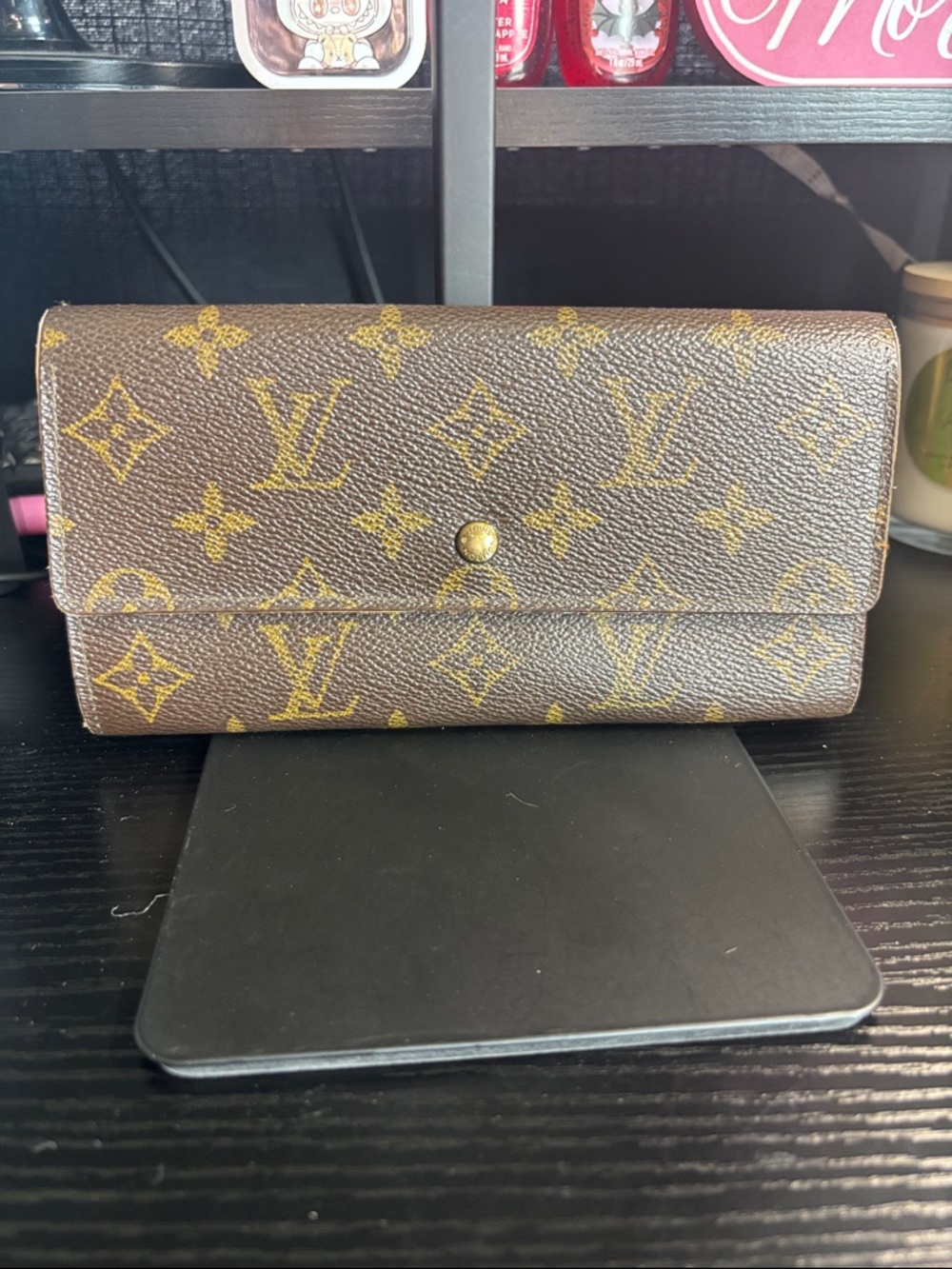 Louis Vuitton Monogram Canvas Wallet in Brown and Gold